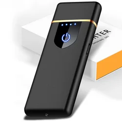 custom oem new innovative plastic ultra thin cigarette smoking accessories mini USB rechargeable electronic lighters electric