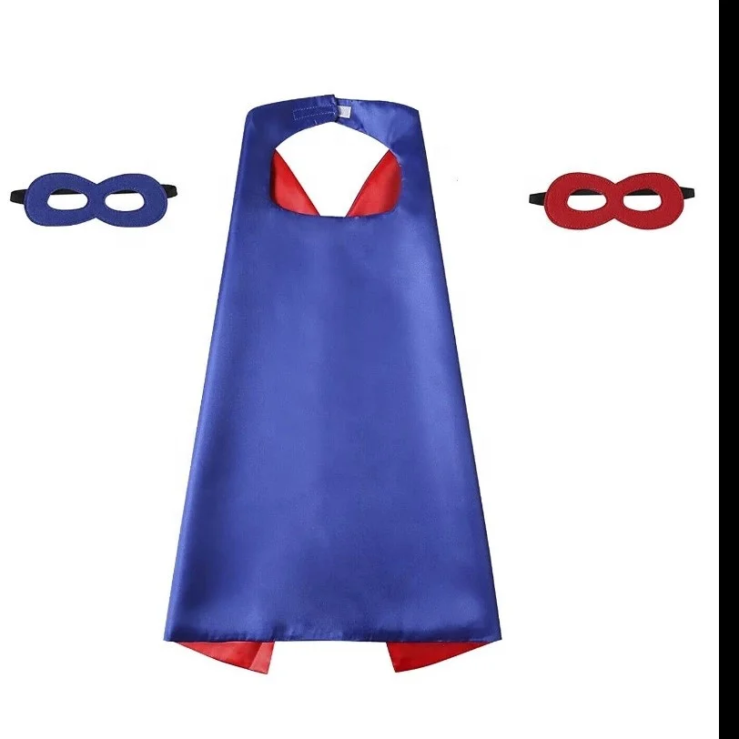 Custom printed pattern kids capes with designs Kids  Cosplay Cape Costume Cloak with eye mask