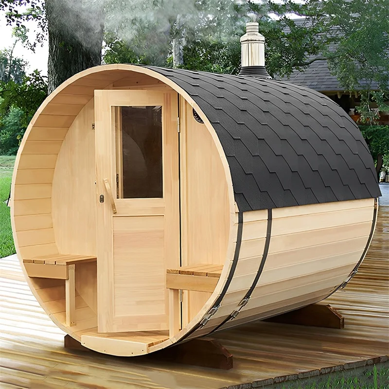 Outdoor Barrel Steam Electric Heating Furnace Sauna Room For Sale At Factory Price