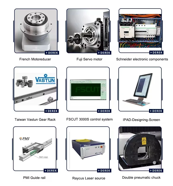 Derek Laser 3015 Fiber Laser Cutting Machine 3000w 6000w Laser Cutting Machine Price for Sheet Metal
