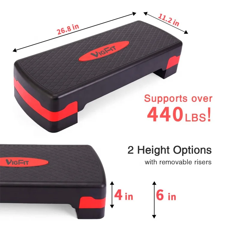 Adjustable Exercise Equipment Step Platform Aerobic Step