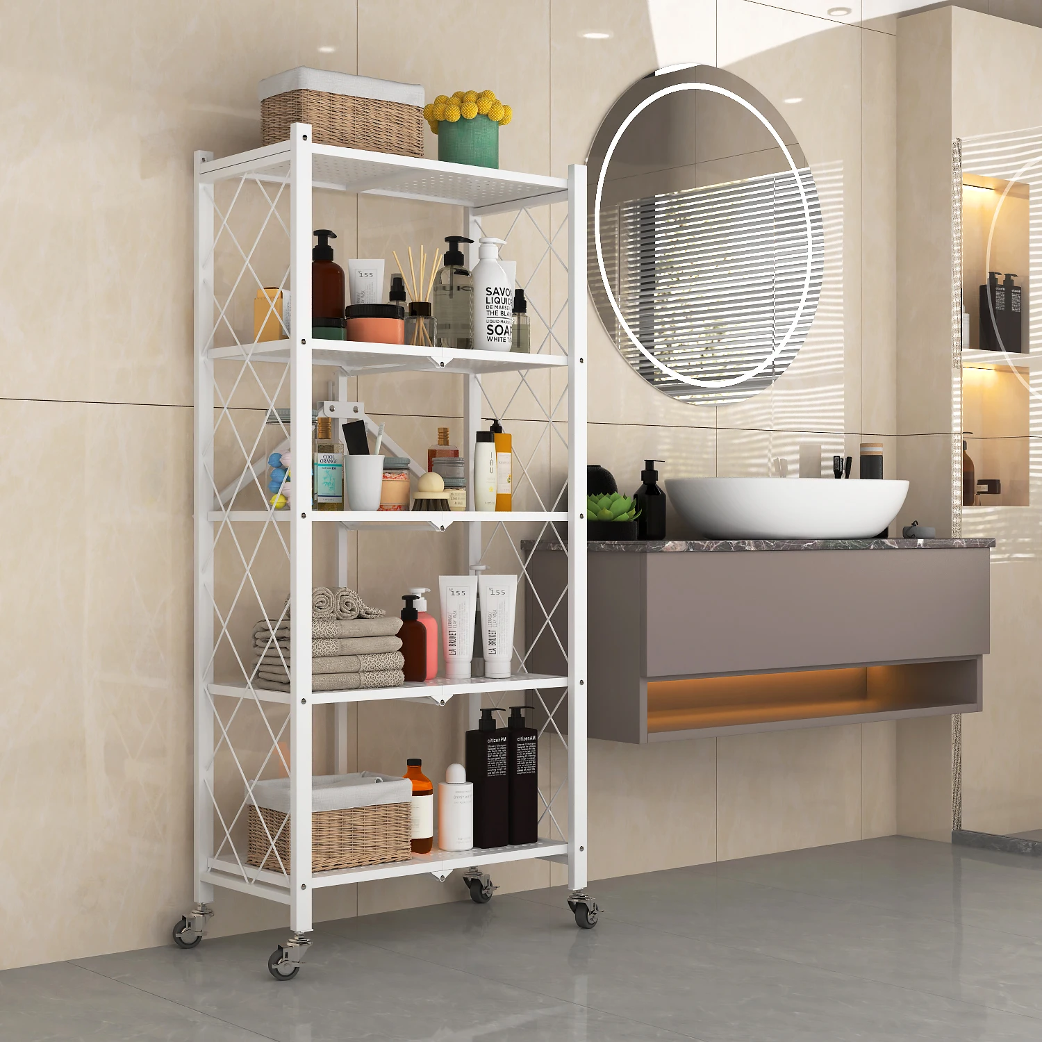 Multifunctional Shoe Rack Display Wall Mount Rack Foldable shelf Black Metal Customized Living Room Modern Furniture