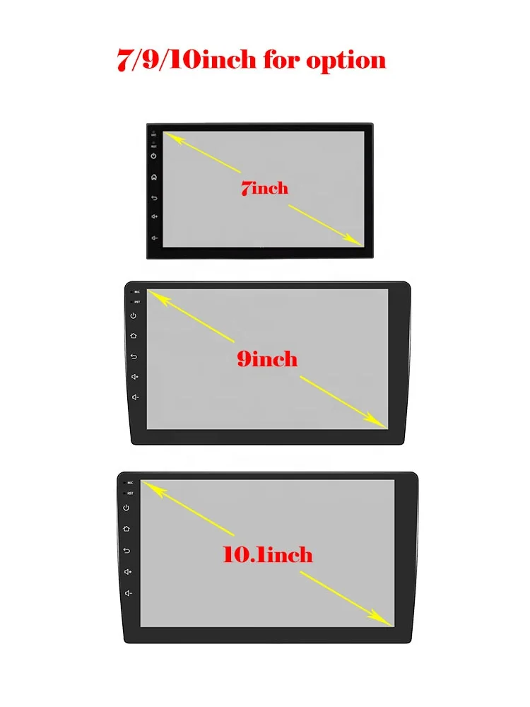 New Material phone chip 2din 7/9/10.1inch touch screen carplay dsp universal android car radio
