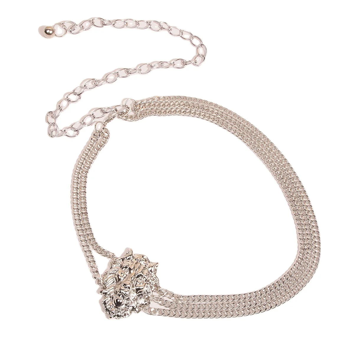 Tassel Lion-head Woman Belt Chain Waist,Long Gold Chain Belt For Women