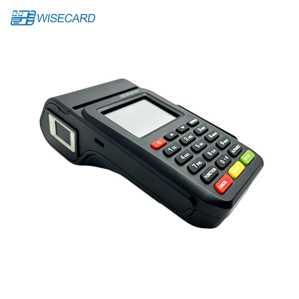 Wisecard Mobile POS Terminal for Linux Handheld with Receipt Printer NFC Reader Barcode Scanner USB WiFi Bluetooth Connectivity