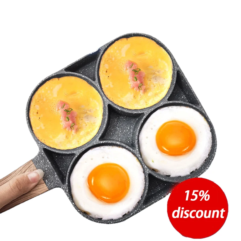 Four-hole omelette pan Fried eggs burger machine Fried Egg Mold Cooking Egg Ham Pans Breakfast Maker Omelet machine