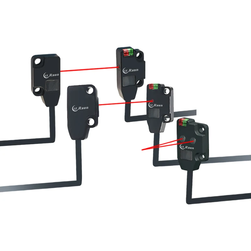 Learun Front/Side Ultra-Thin Photoelectric Sensor Diffuse/Through-Beam 10-24V DC 1000mm Photoelectric Sensor Infrared Detector