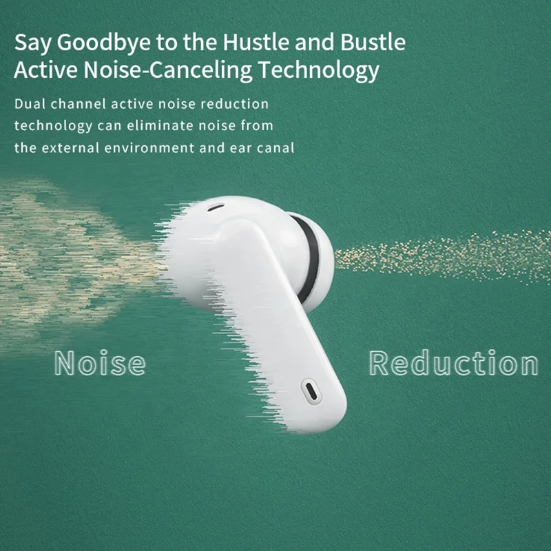 ANC ENC True Wireless Headphones with TWS Stereo BT 5.1 Earbuds Noise Cancelling Low Latency Gaming Headset Tws A40 Pro