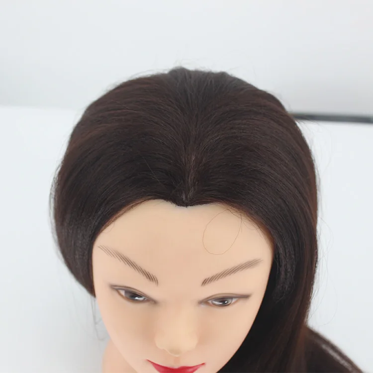 
Artificially synthesized long hair training head beauty salon wig training head manufacturers 
