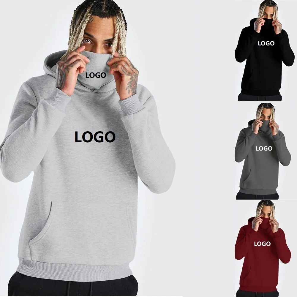 Vedo Hoodie 65% Cotton Streetwear Pullover Facemask Latest Blank Custom Logo Hoody Unisex Hoodie Dropshipping OEM Embroidery Men
