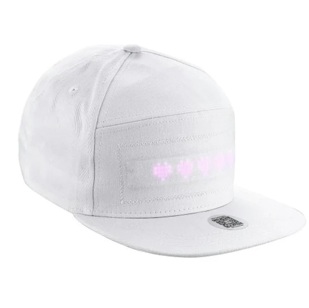 
New Programmable Glowing Screen Scrolling Hat Bluetooth USB Rechargeable LED Glowing Cap with Message Gorras for Party 