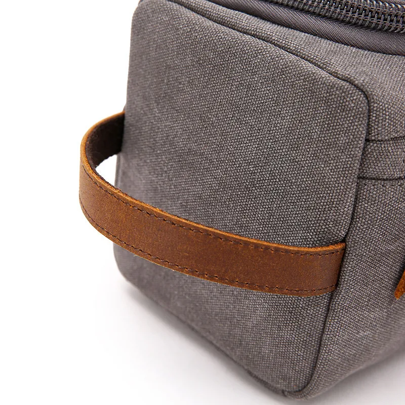 Canvas toiletry bag for men wash shaving dopp kit women travel makeup cosmetic pouch bags case organizer