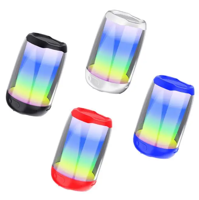 Promotional 1200mah Colorful 360 Degree Surround Wireless Speaker Portable Karaoke Led Radio Pulse4 Speaker