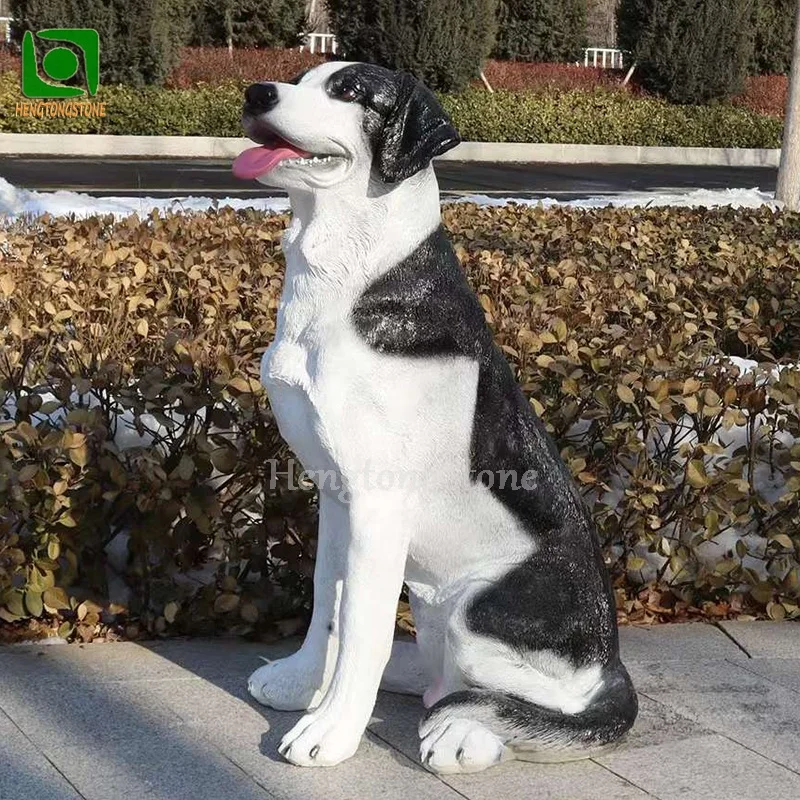 Decorative Life Size Fiberglass Dog Statue Resin Small Animal Statue