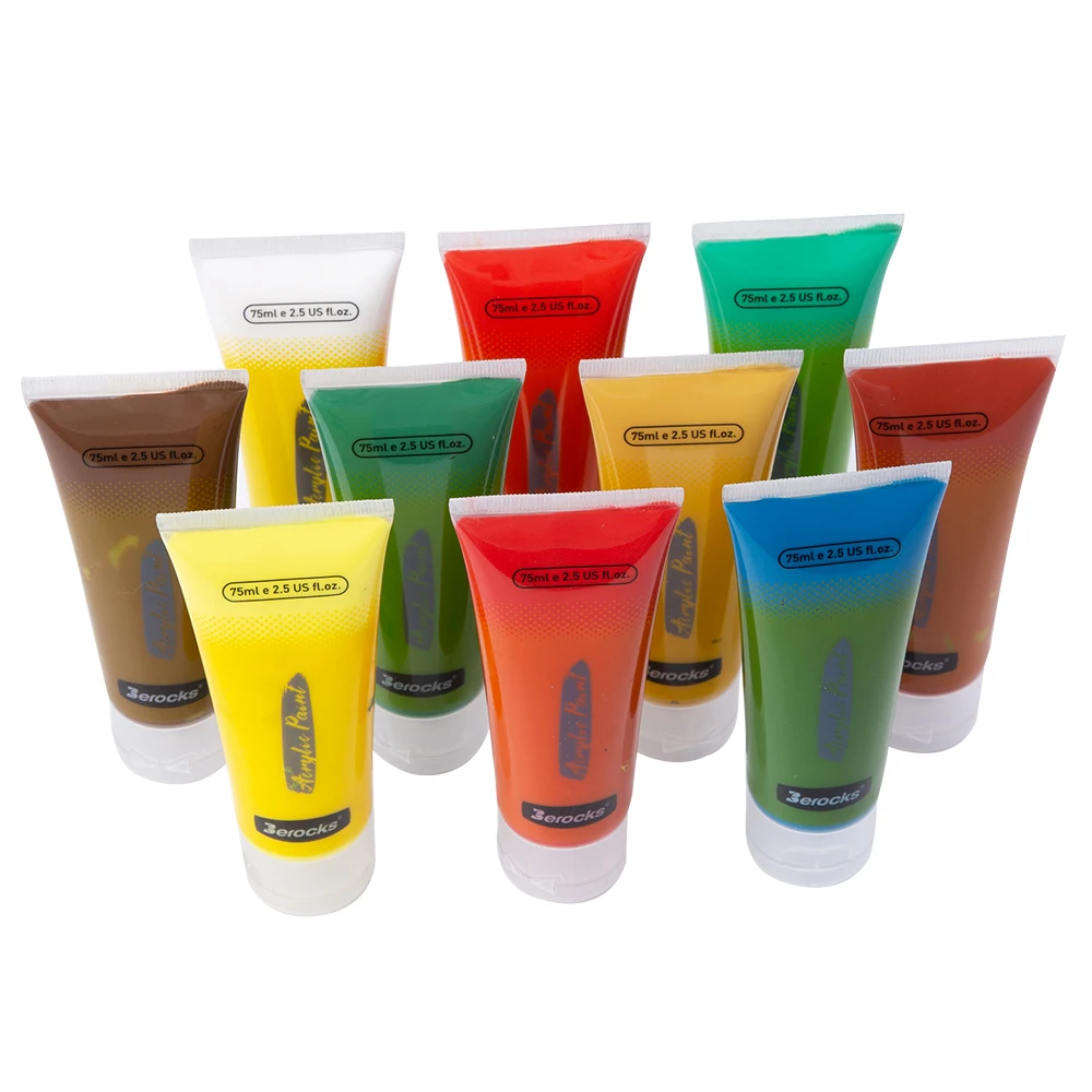 75ml Professional Art Supplies Paints Acrylic Artist Craft Color Paint Glossy Finish Craft Acrylic Paint