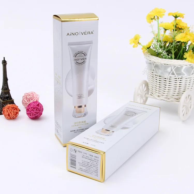 Folding Skin Lotion Cream Skin Care Makeup Lipsticks Cosmetic Packaging Paper Boxes Custom Printed Cardboard Paper 2022.3.25