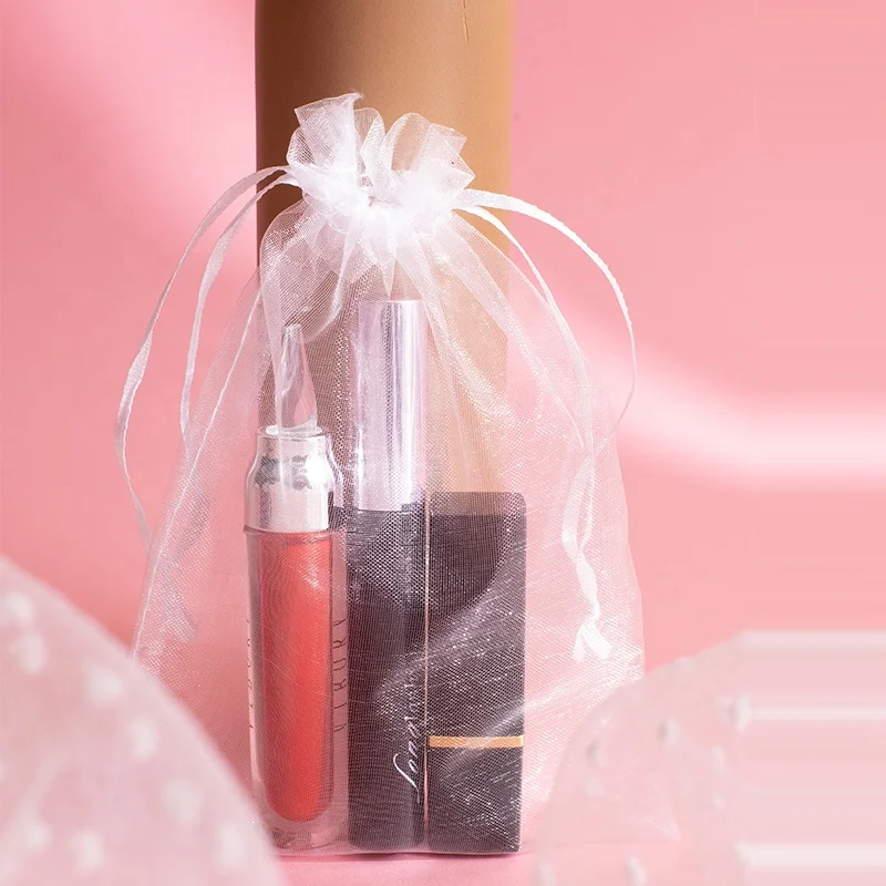 Маленькие подарочные пакеты из органзы с логотипом для свадебной вечеринки, 7*9 см