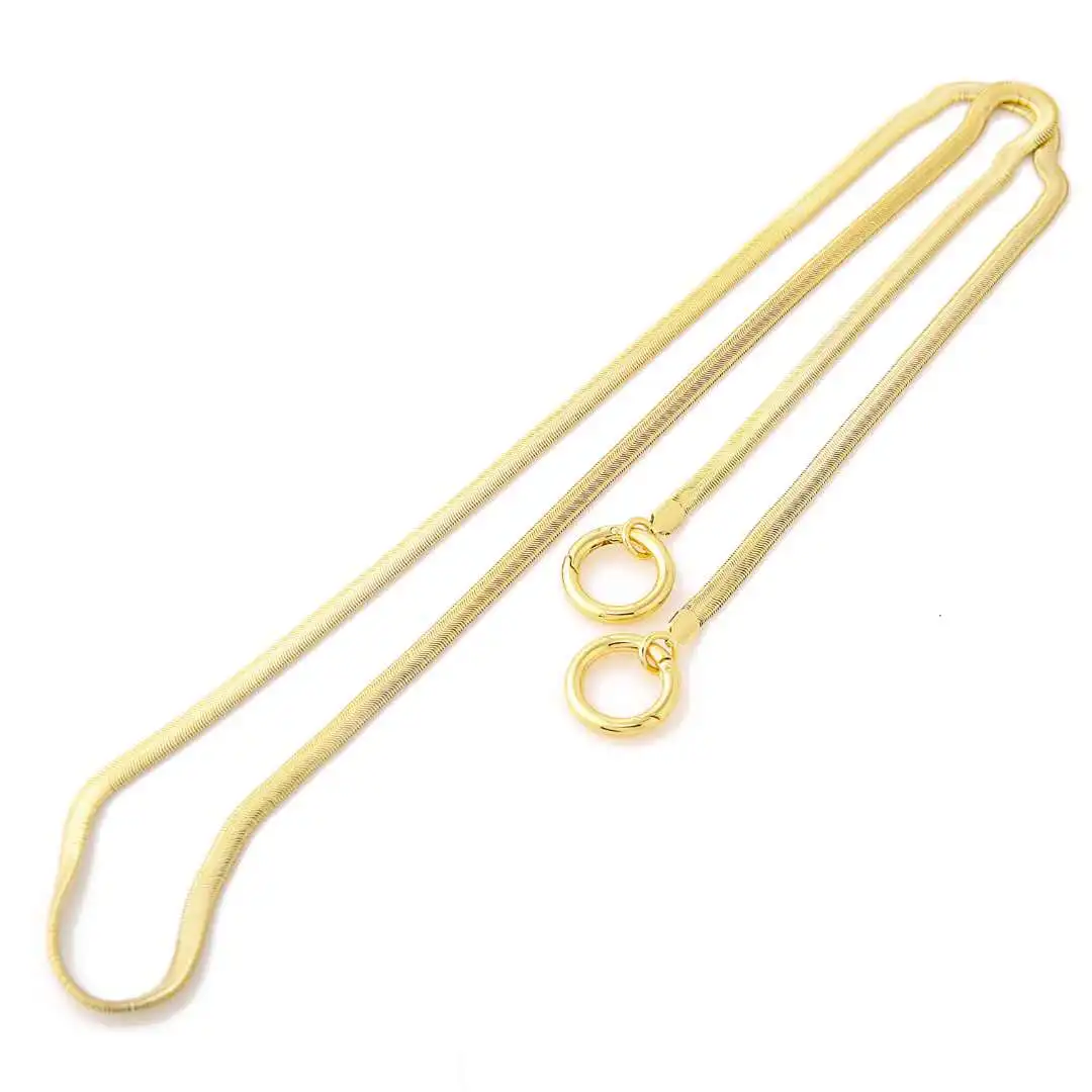 Lexing wholesale new style decorative metal gold plated bag snake chains shoulder purse strap for handbags