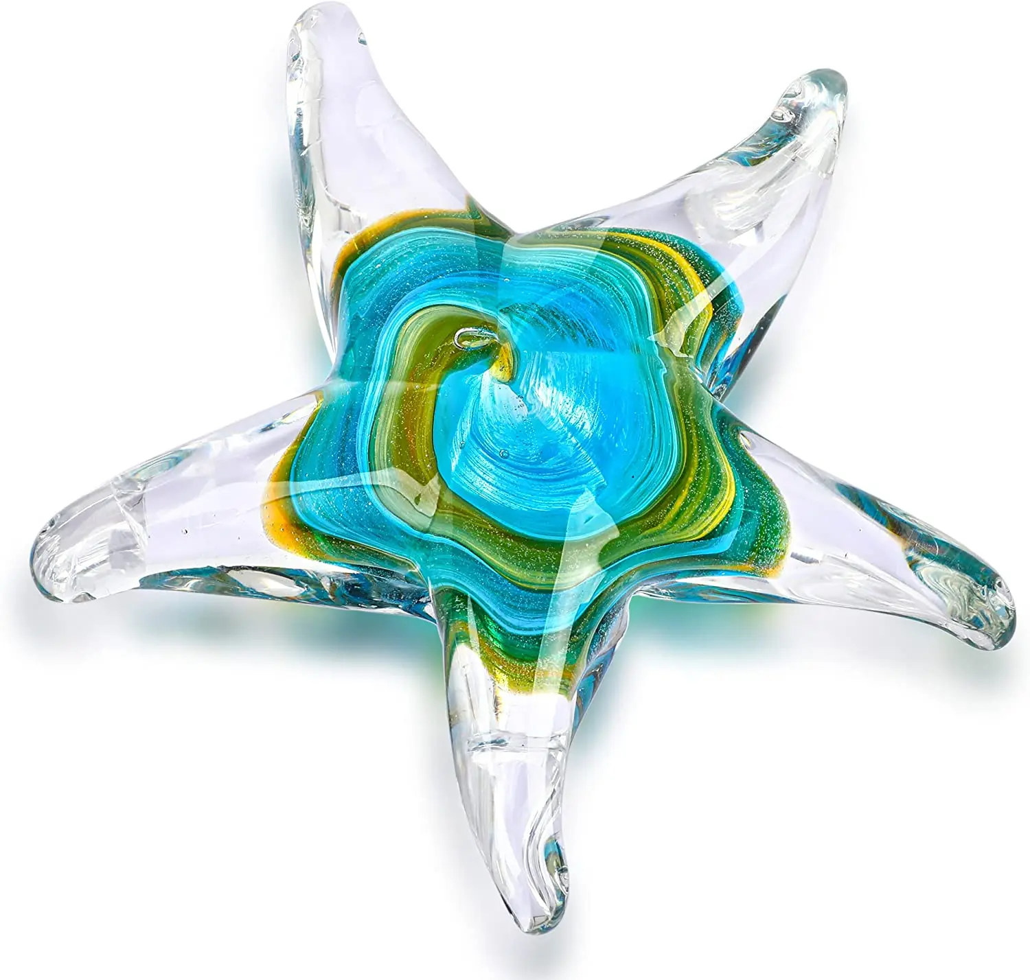 Glass Star Fish Crystal Handmade Glass Blown Table Decor Starfish Figurine Collectible Ornament