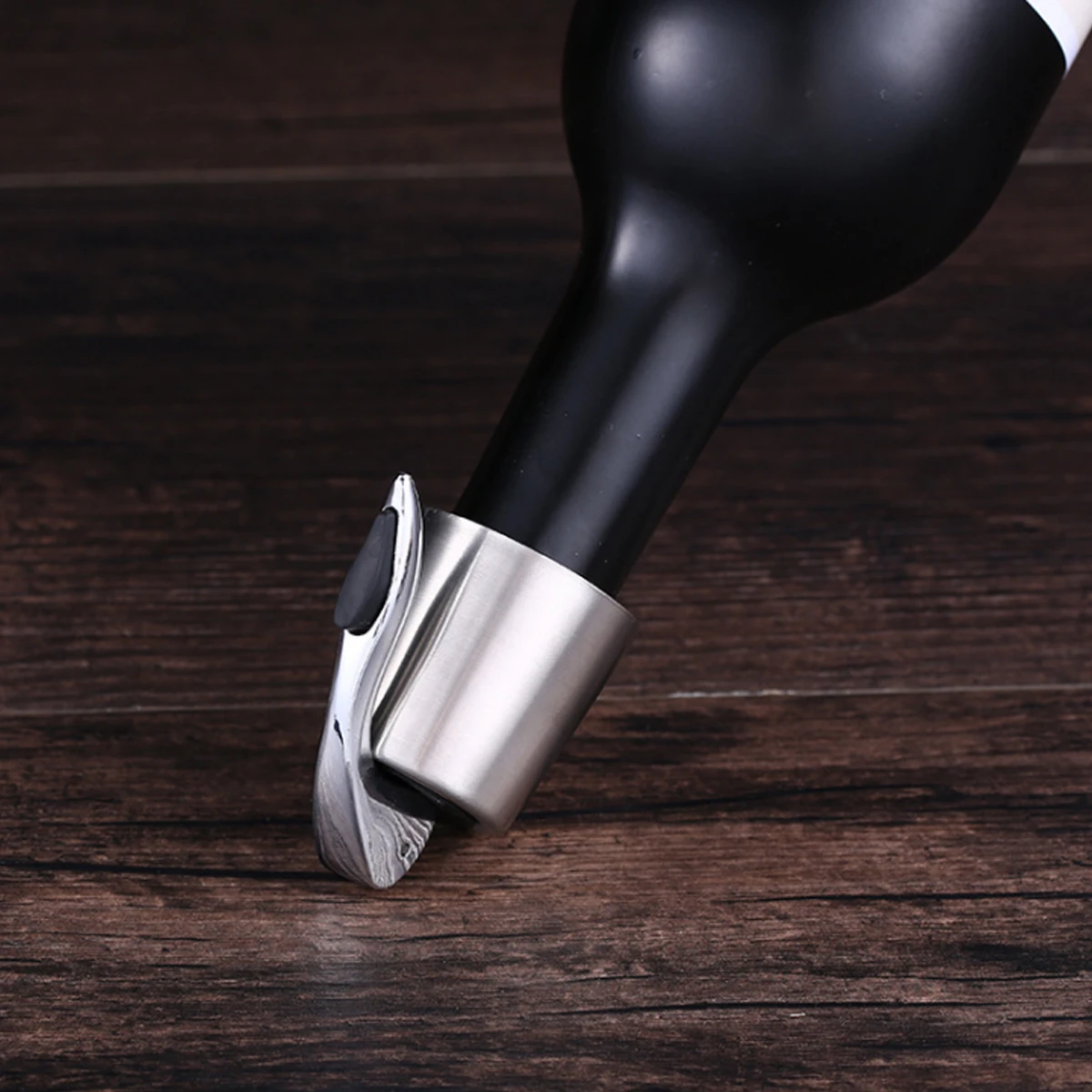 Topwill Decorative Wine Preserver Reusable Wine Cork Keep Fresh Goldrose Wine Bottle Stopper Saver with Silicone