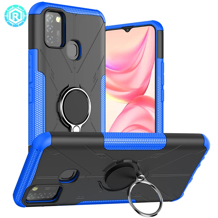 Roiskin Kickstand protector phone case for infinix smarrt 5 anti shock phone case for infinix hot 10 lite phone shockproof