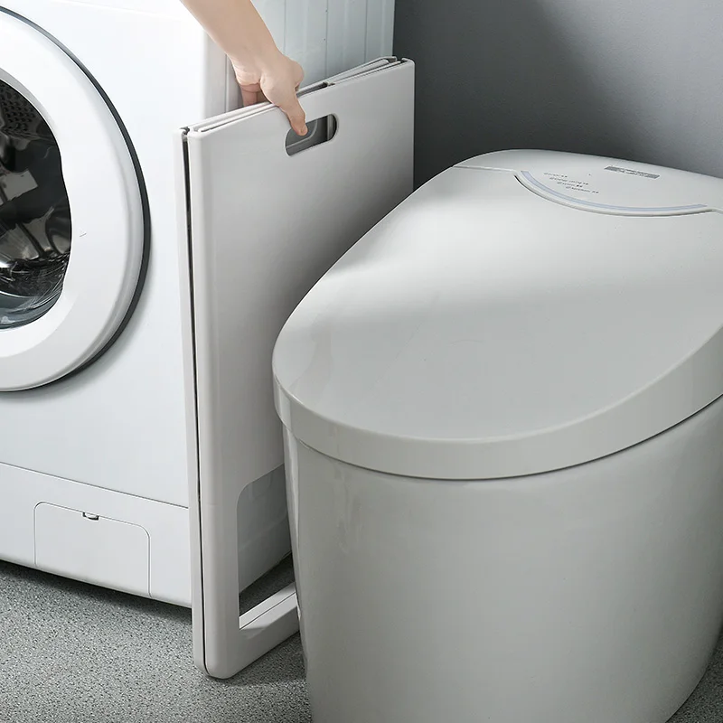 Household Bedroom Bathroom Plastic Laundry Basket Storage Rack Standing Folding Clothes Storage Basket