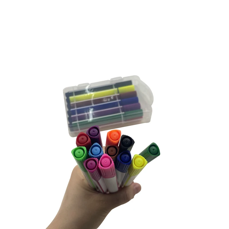 Manufacturing oem non toxic 12 colors 4.5 mm jumbo tip watercolor markers pantone marker pens with custom colors