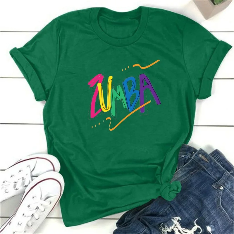 Custom Print Zumba Wear Fitness Outfit Fashion Clothes Polyester Quick Dry Sport T Shirt Women