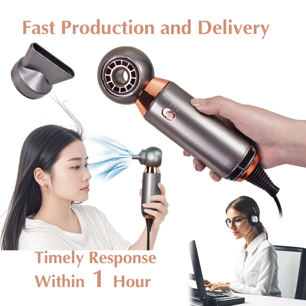 Home Travel Professional Salon Blow Dryer Fast Drying 800W Leafless Hair Dryer