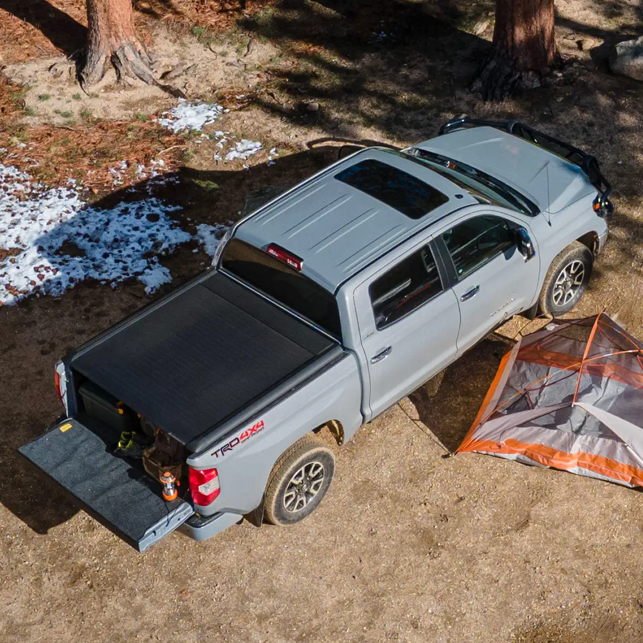 Hard Tri Fold Aluminum 4x4 Pickup Truck Bed Cover Tonneau Cover For Toyota Hilux Ford Tacoma Tundra GMC