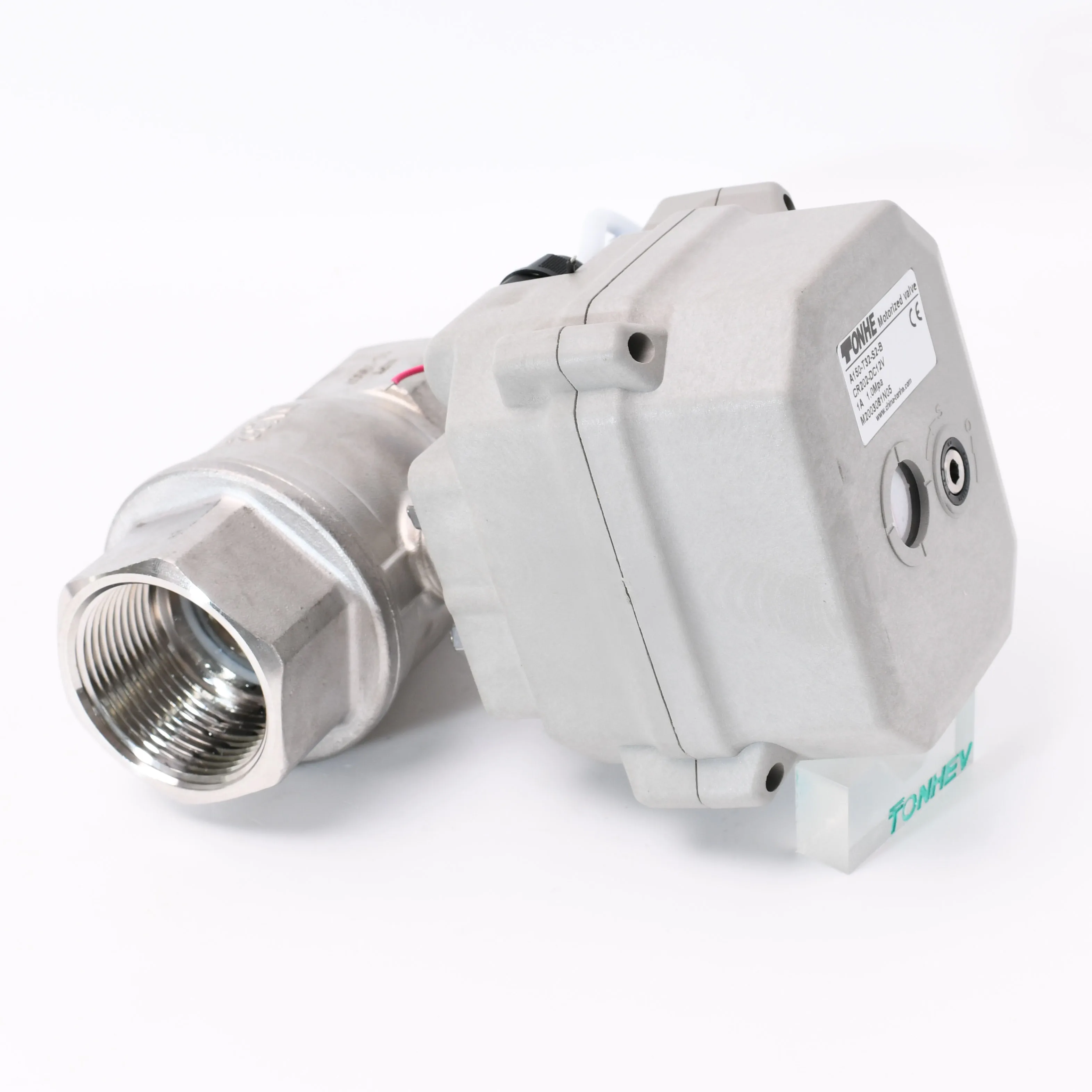 A150 Stainless Steel Motorized Ball Valve DN32 AC220v Normally Closed ISO 5211 Electric