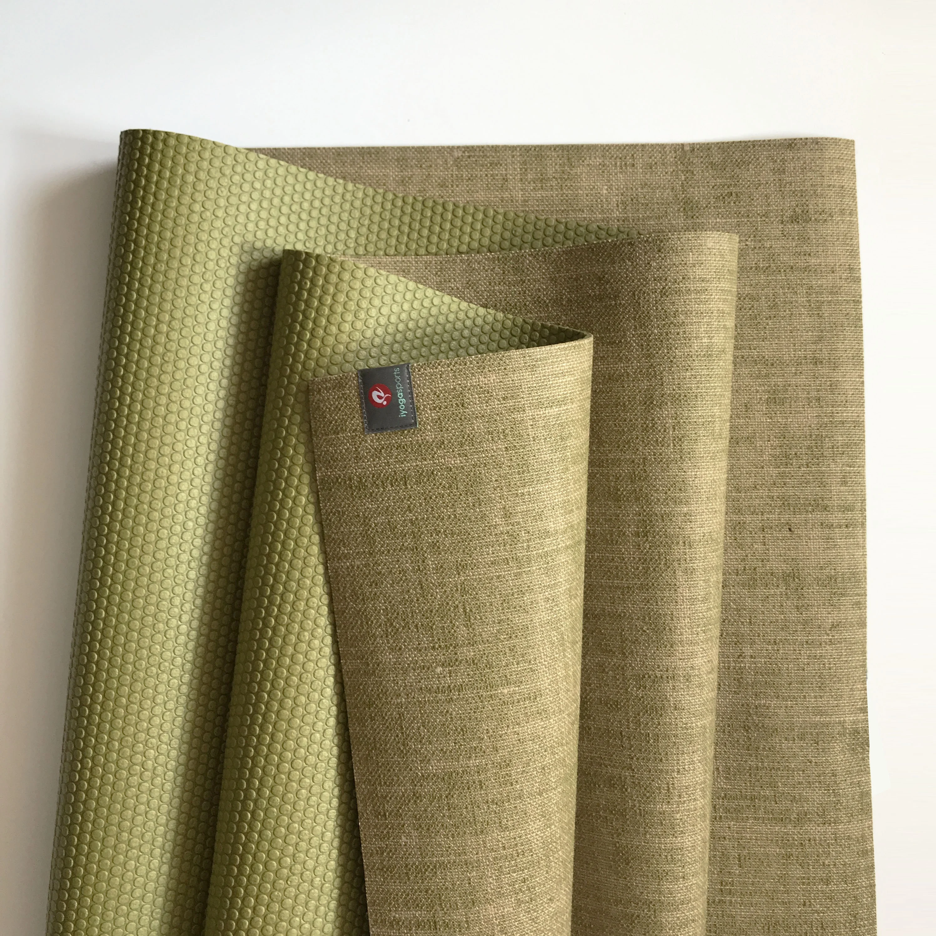 Natural jute yoga mat hemp fabric blend with PER foam 5mm thick