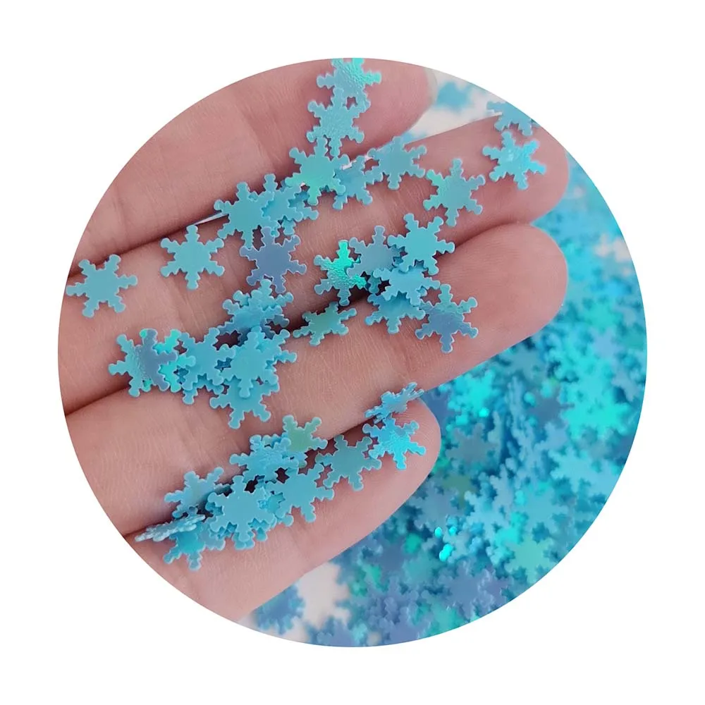 Wholesale Miniature Blue Sequins Snowflake Flower  DIY Craft Kits Nail Art Sequin Designs Slime Sequins Bulk