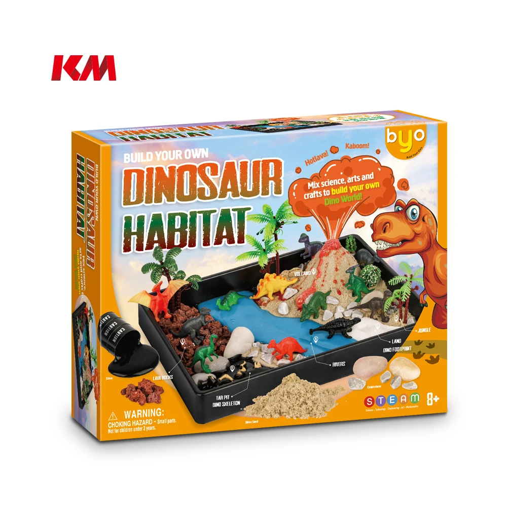 KM Steam Education TOYS Children DIY Grow Your Own Garden Dinosaur Habitat Toy Plant Education Other Toys For Kids