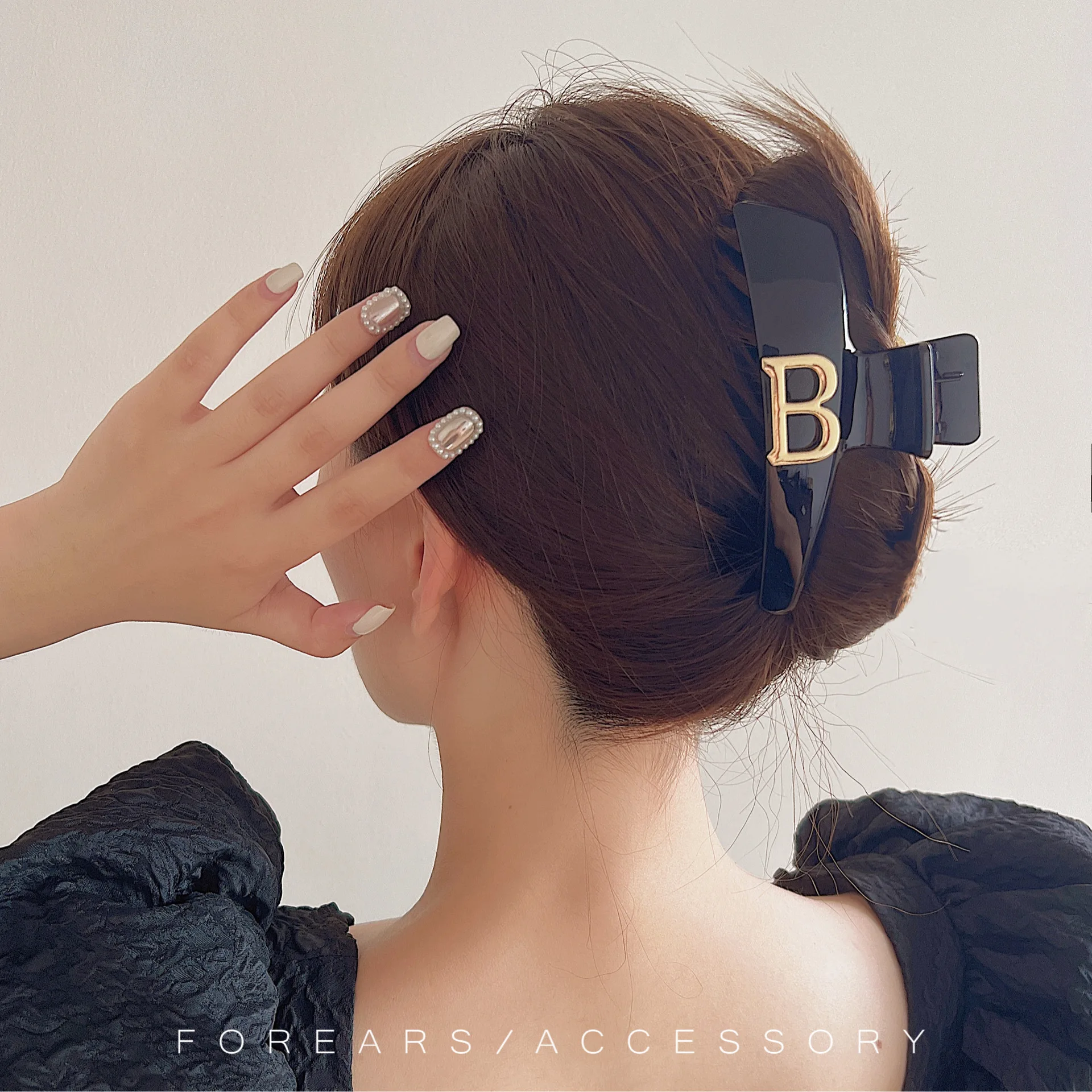 12 см Металлические Буквы пластиковые резиновые прямоугольные заколки для волос ретро большие очень чернильные