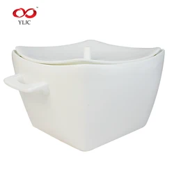 Restaurant Home Use Ceramic Porcelain Soup Tureen With Lid