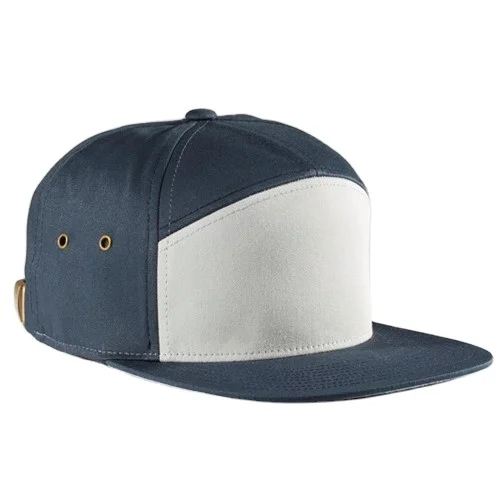Unisex outdoor 7 Panels Hats Cotton Twill Structured Camper Hat Adjustable Leather Strapback 7-Panel Snapback Sports Caps