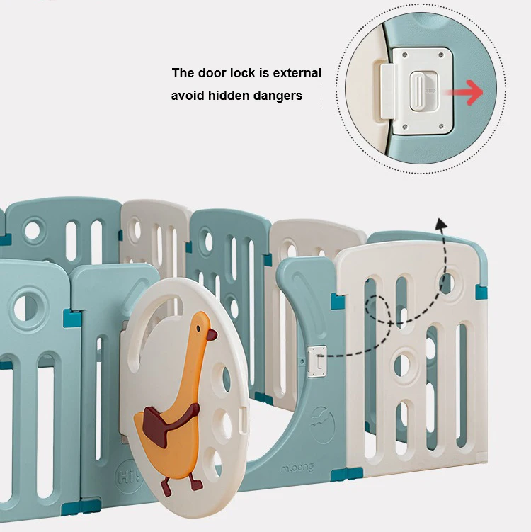 Indoor Children Play Yard Portable Safety Fence Kids Removable Plastic Foldable Baby Playpens With Gate For kid playpen