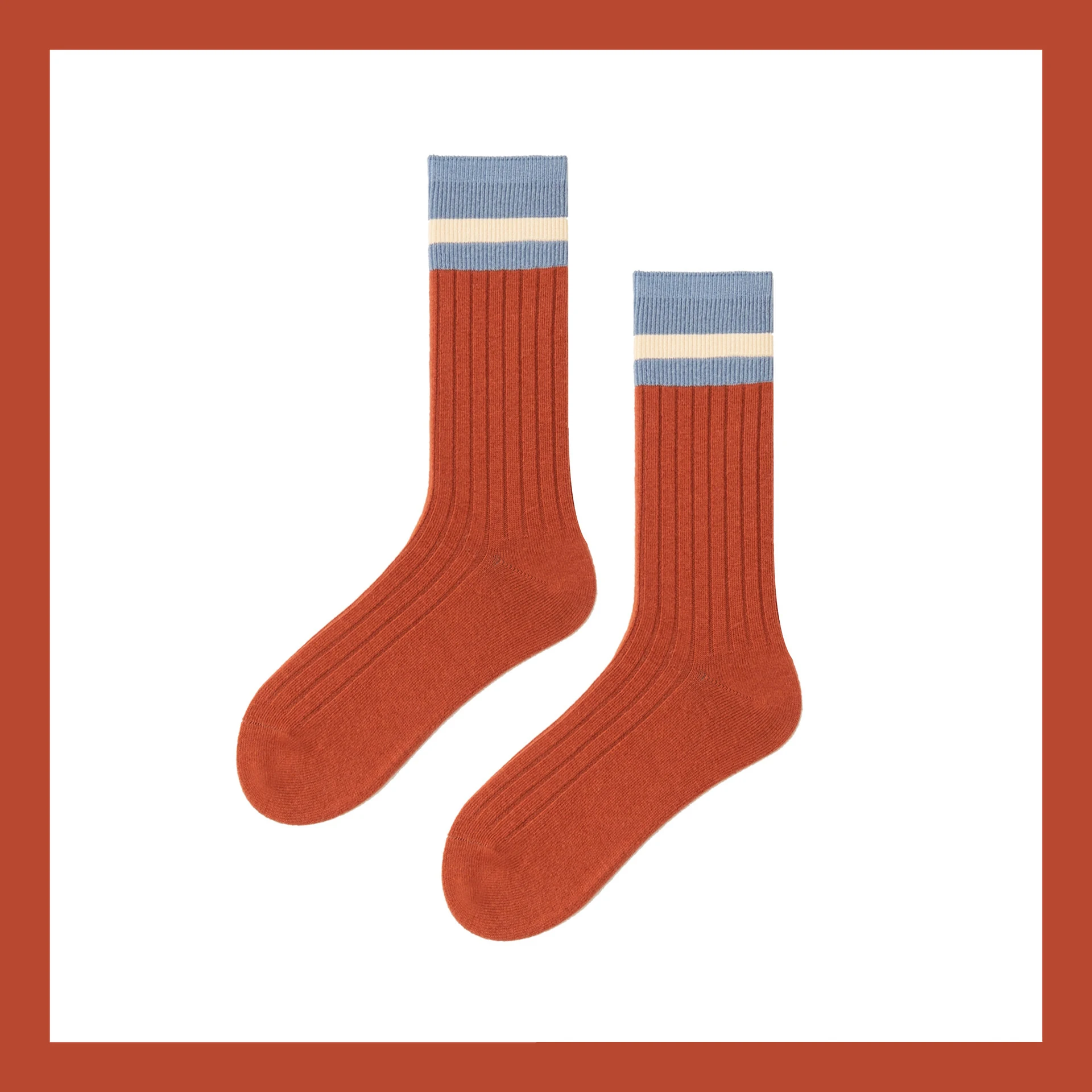 2022 Fashion Japanese colorful long tube girl candy socks sport breathable stripes cotton socks for women