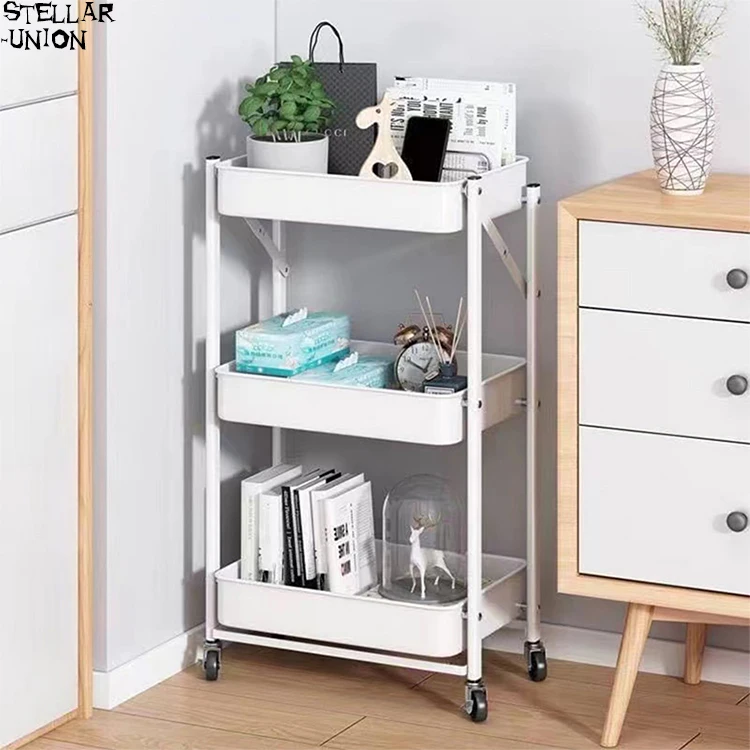 hand carts & trolleys rolling utility storage cart kitchen hand push food utility trolley cart