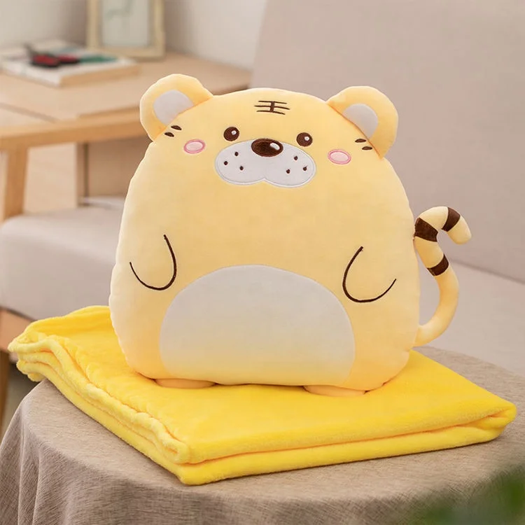 Cute Animal Shape Pillow Blanket 2 in 1  Travel Pillow and Blanket Set  Blanket with Pillow