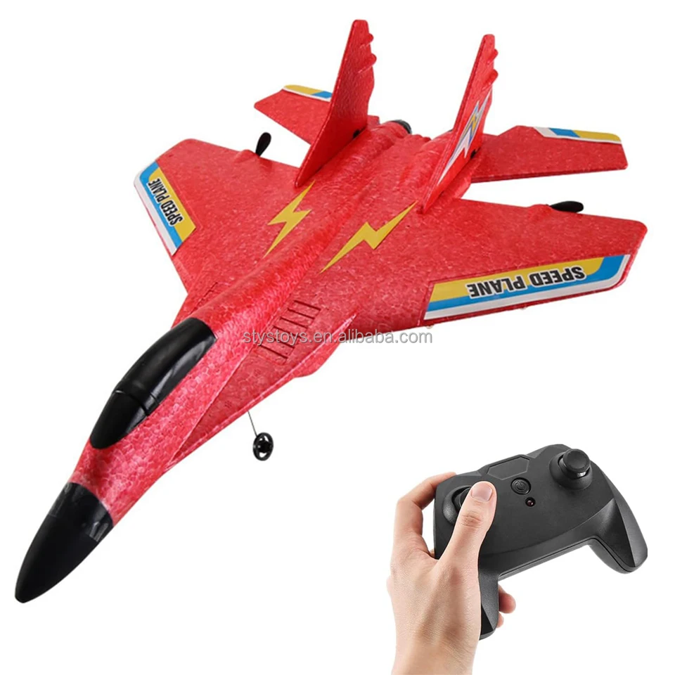 RC Airplane Foam Remote Control Stealth Bomber Airplane 44CM Length Foam Drone Glider for Children Ages 12+