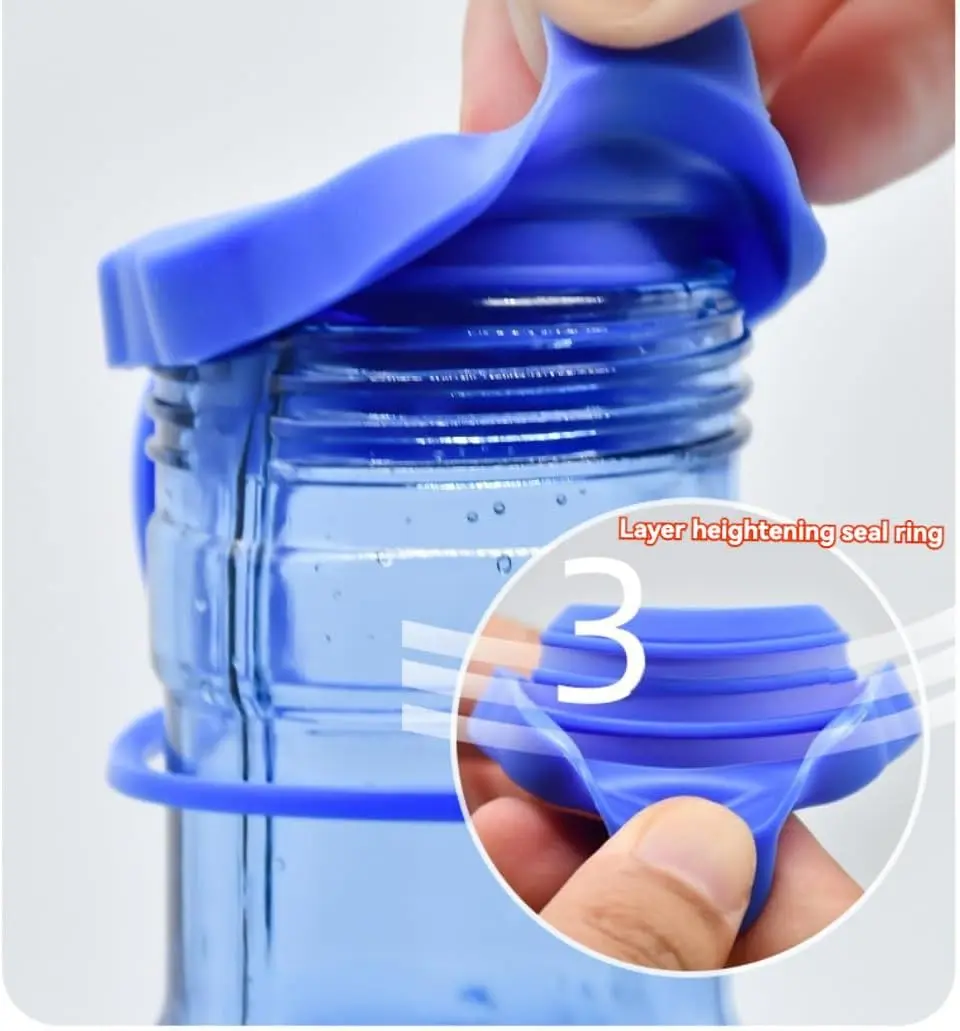 Reusable Food Grade Non-Spill Silicone 5 Gallon Water Jug Caps Bucket Container Stopper Cap