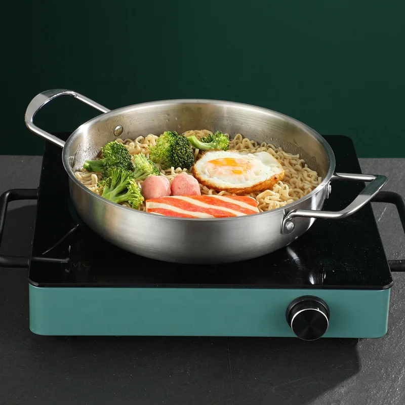 Korean style multi-function stainless steel seafood boil pot restaurant seafood pot non stick sauce pot