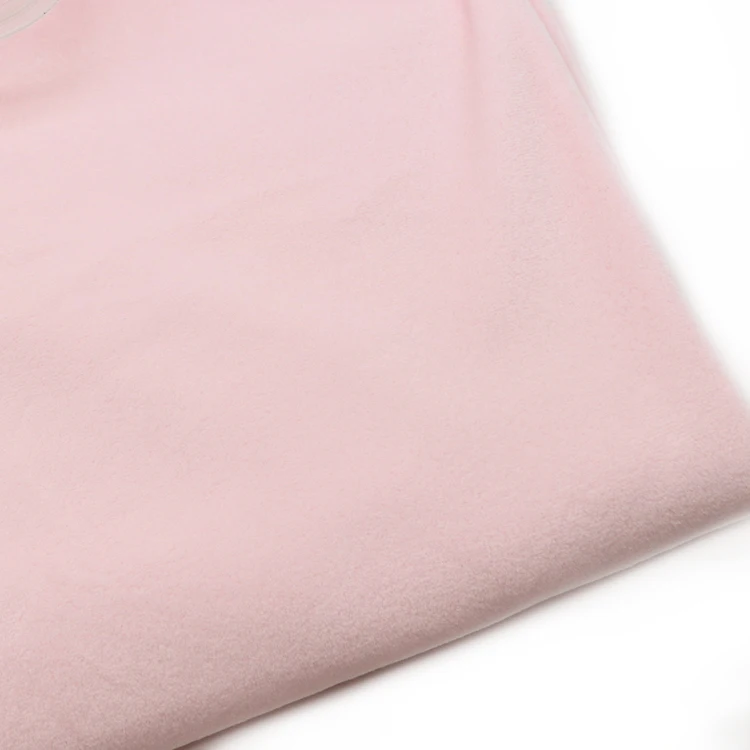 95%Polyester 5%Spandex 260GSM soft warm knit dyed fleece coat fabric hoodie