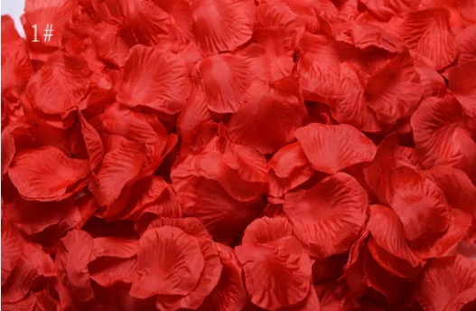100 pills artificial rose petals flower silk rose petals for wedding decoration rose petal