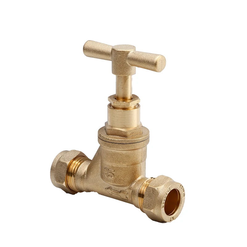 Sand Blasting Nature Brass Color Chrome Stop Water Valve Working Pressure 16bar/ 232psi Welding Stop Valve