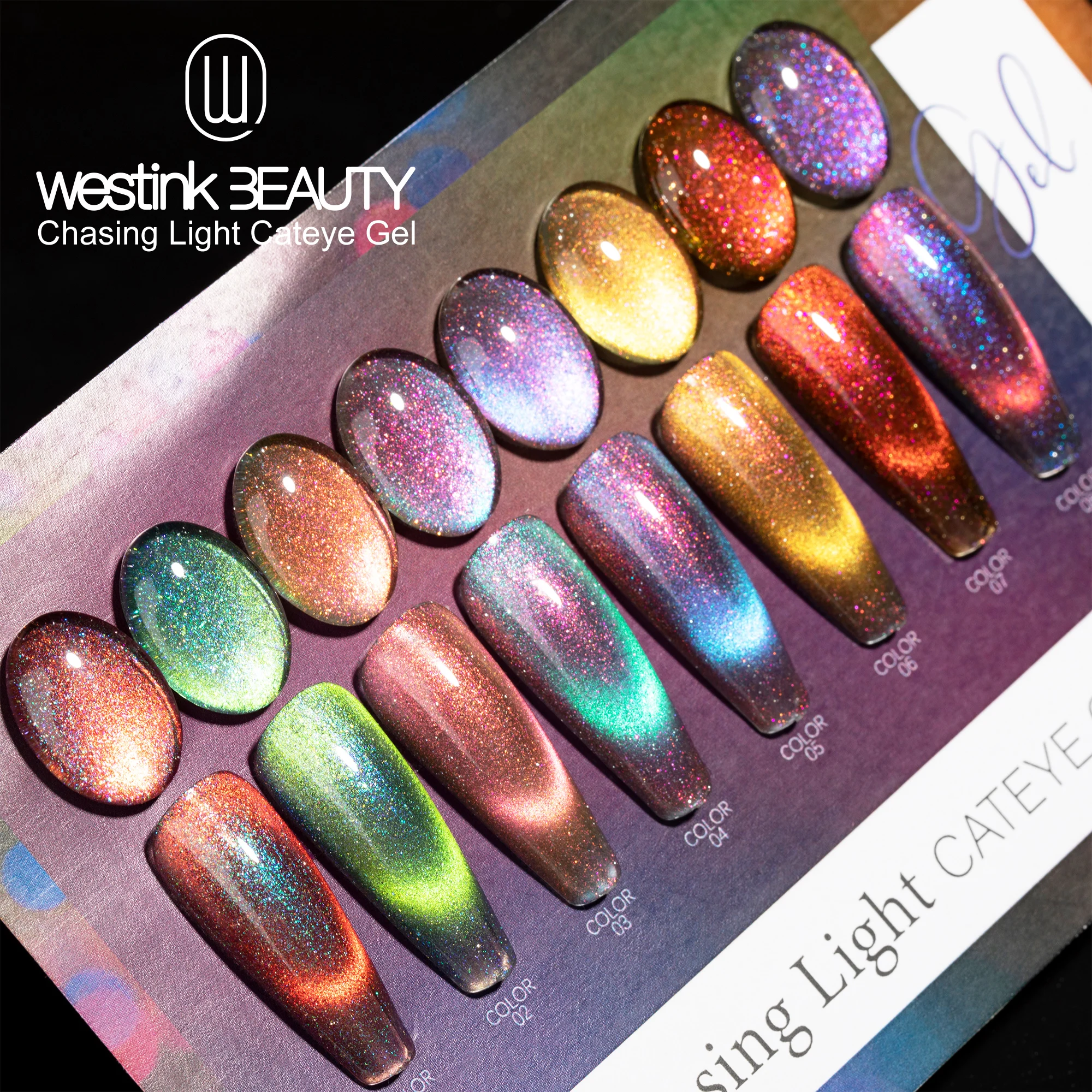 Private Label 15ml chasing light Cat Eye Gel Polish Magnetic Nail Gel