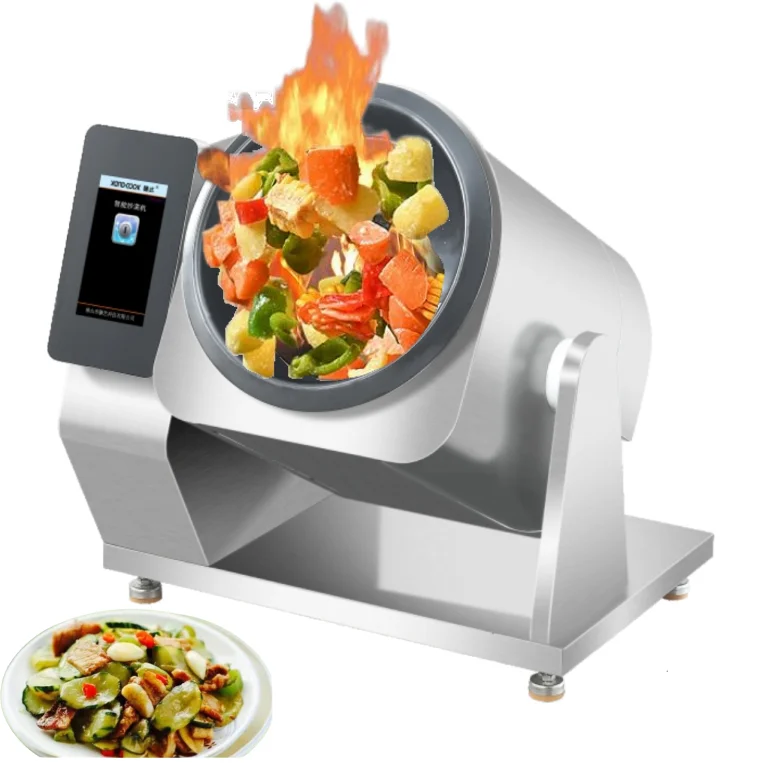Smart Food Cooking Machine Automatic Robot Fried Rice Wok Intelligent Stir Fry Cooking Robot 5000W Fast Food Restaurant Provided