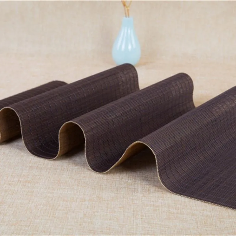 Wholesale Round Rattan Pad Wicker Bamboo Tableware Brown Retro Wedding Handwoven mat